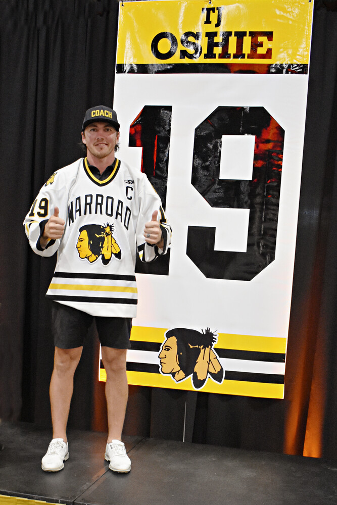 TJ Oshie on his number being retired by Warroad High: 'My only